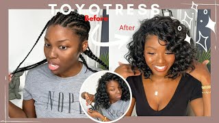 Crochet hair for the WIN | Protective style| Toyotress 12' Ocean wave| April Sunny