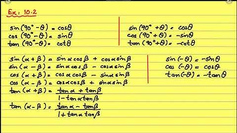 XI Math Chap 10 - Trigonometric Identities Ex 10.2 Solution by Sir Ahsan Abdullah Patel - Part 5