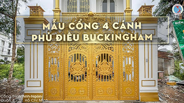 Mẫu cổng nhôm đúc 4 cánh Buckingham và mẫu cầu thang cực đẹp cho kiến trúc nhà phố tân cổ điển