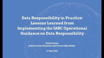 Lessons Learned from the Implementing the IASC Operational Guidance on Data Responsibility