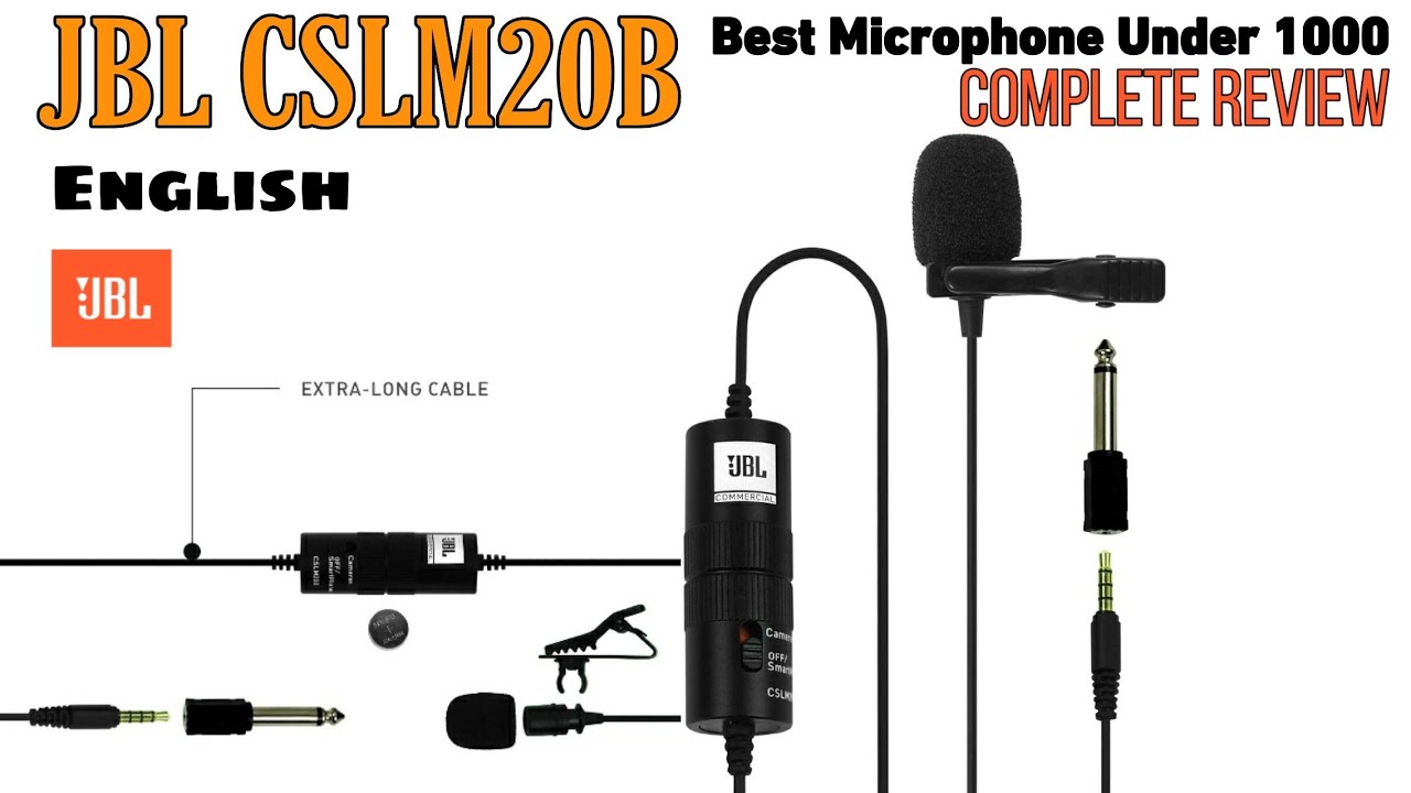 JBL CSLM20B Microphone with Noise cancellation Unboxing , First