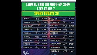 JADWAL LENGKAP MOTO GP 2019 LIVE TRANS 7