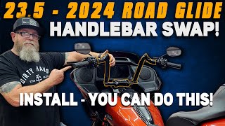 ⚡Easy 23.5  2024 Road Glide Handlebars Install!⚡@harleydavidson