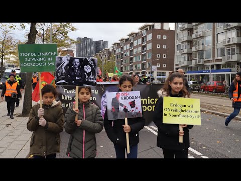 Rise up 4 Rojava , World resistance day, demonstration in Rotterdam Netherlands supporting the Kurds