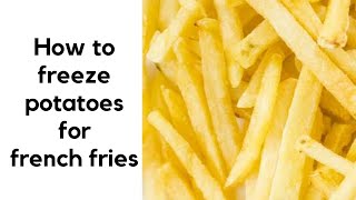 How to freeze Potatoes for French Fries | How to store Potatoes french fries in freezer | Chef Roohi