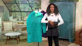 Lands' End Ultra Light Down Packable Coat on QVC
