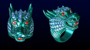 [Clayoo] How to design dragon ring with matrix 8 jewelry design #156