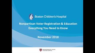 Nonpartisan Voter Registration and Education Training