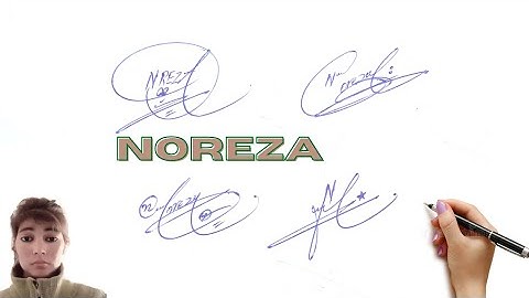 Noreza sign style#name signature with arooj
