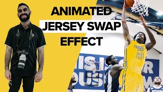 Animated Jersey Swap Effect in Adobe After Effects Tutorial | Basketball Highlight B Roll screenshot 3