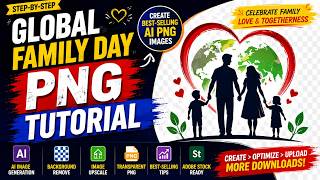 Global Family Day PNG Tutorial | Create Best-Selling AI PNG Images for Adobe Stock