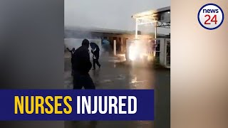 WATCH | 2 Free State healthcare workers injured during protest after police open fire