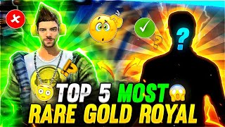 Top 5 Most Rare Gold Royales In 2022 - Garena Free Fire