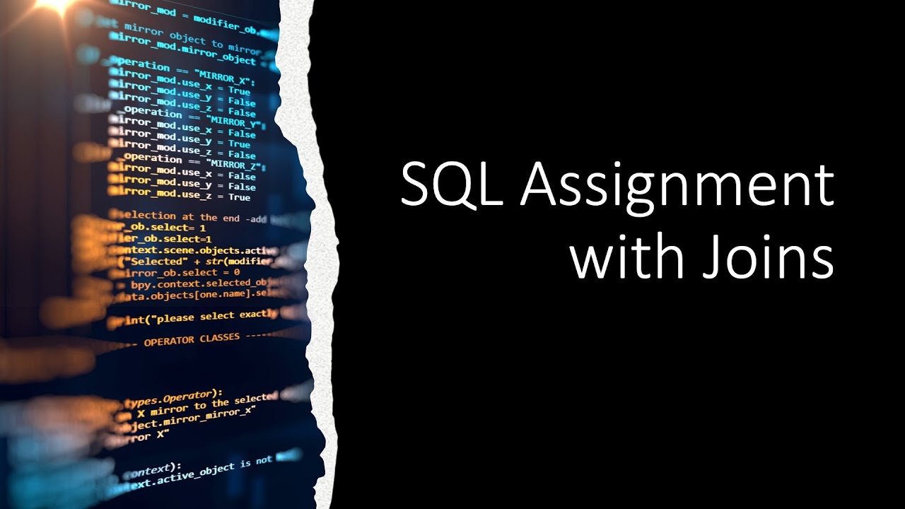 SQL Assignment with Joins
