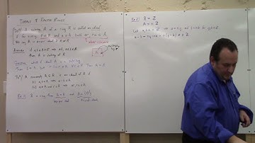 Number Theory: ideals, principal ideals, factor ring, examples, 10-20-21 part 1