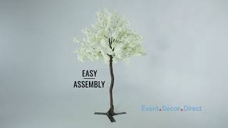 5FT Drooping Cherry Blossom Tree - Floor or Centerpiece - 10  Interchangeable Branches - White