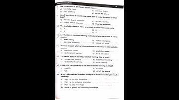 #Artificial Intelligence/Machine Learning/Deep Learning #Digital Fluency MCQ With Answers Part:-1