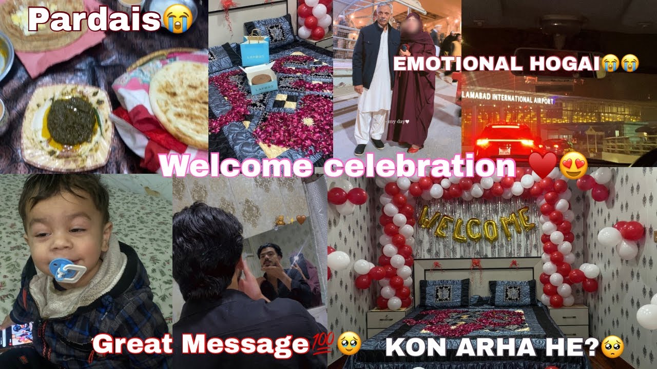 Welcome Celebration😍||Great message💯|Pardais🥹//Kon arha he?special dinner||Gifts😍|Great time😍Airport
