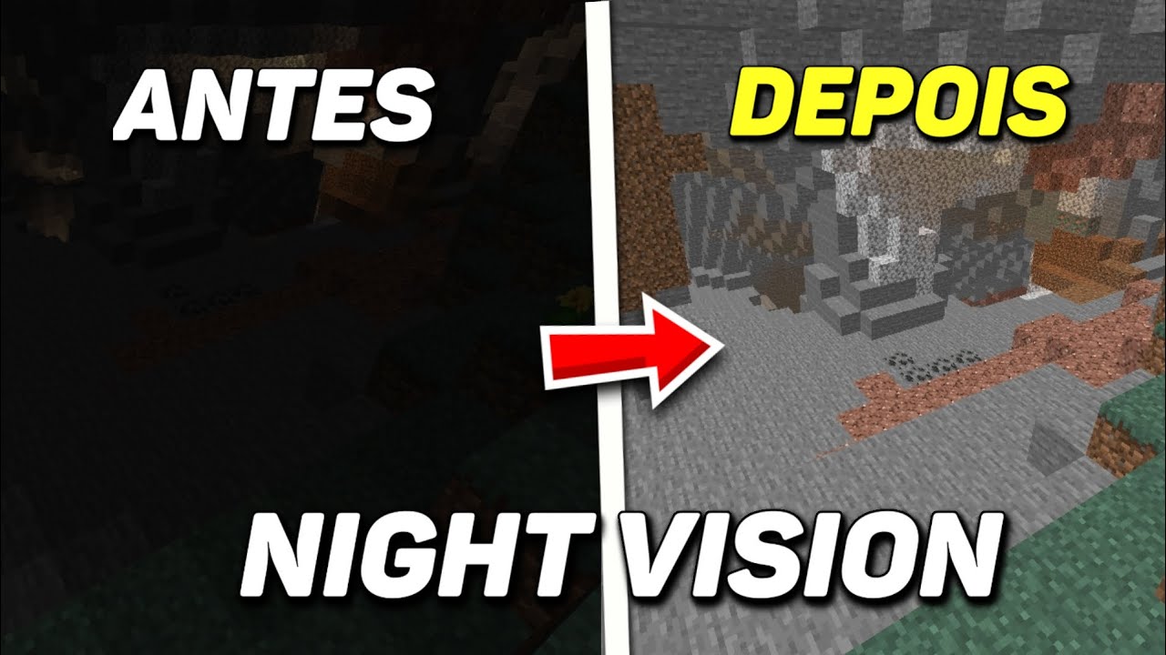 ️ADDON NIGHT VISION (VISÃO NOTURNA) PARA MINECRAFT PE!!! (MCPE E