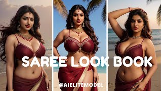 [4K] Saree Sensation: Indian Elegance Enhanced By Ai | Ai Art Indian Look Book #Saree