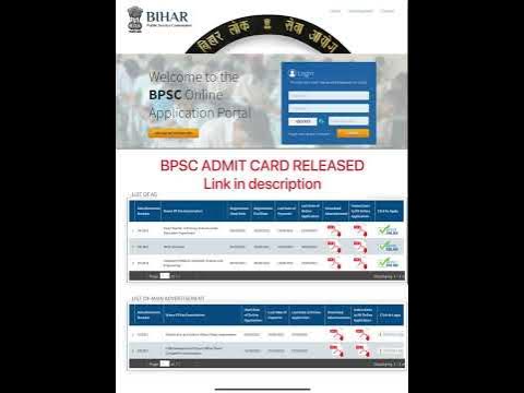 BPSC admit cards out - YouTube
