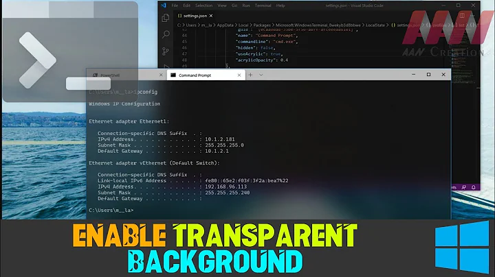 How to Enable Transparent Background on Windows Terminal