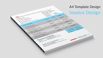 How To Design Invoice Template In Photoshop | Tutorial