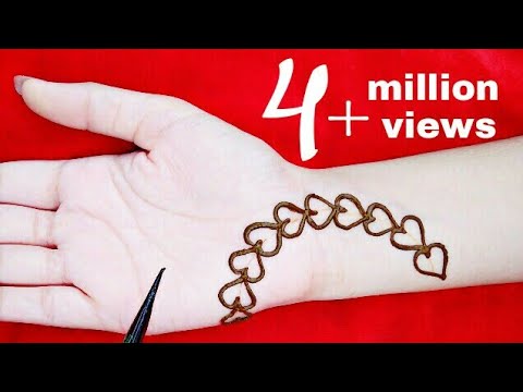 Most Amazing heart henna design || Best mehndi designs||Lovely heart ...