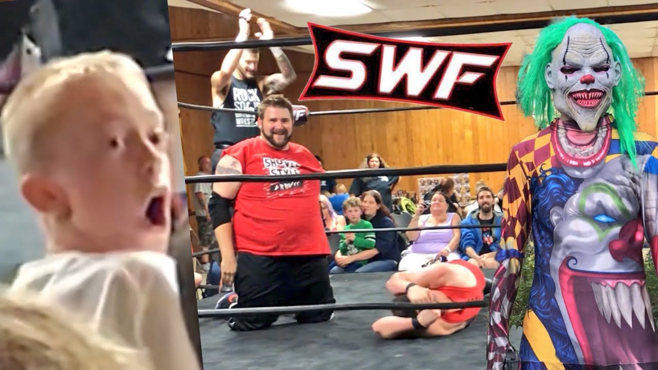SWF Live pro wrestling event invaded by clown - YouTube