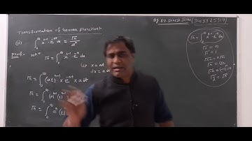 Transformation Of Gamma Function !! B.sc , B.tec.  !! By Dr. Dinesh Joshi ( M.sc, M.phil, Ph.D )