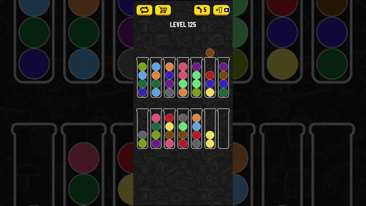 Ball Sort Puzzle - level 125 - YouTube