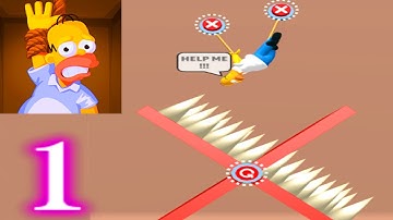 Save the Dude! Rope Puzzle Game All Level 1-45 Funny Solution Android Gameplay Walkthrough