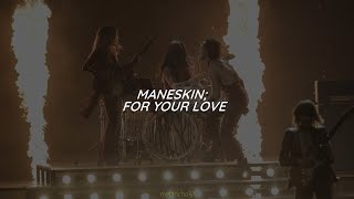 Maneskin - For Your Love (Letra en Inglés y Español)