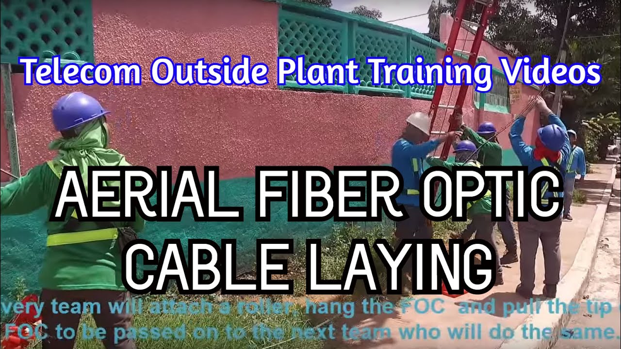 Fiber Optic Cable Laying on Aerial Application YouTube