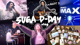 BTS SUGA/AGUST D 'D-Day' THE FINAL CONCERT TOUR VLOG 🔥| IMAX MOVIES REGAL THEATERS, FREEBIES