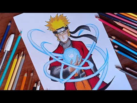 DESENHANDO O NARUTO COM RASENGAN 🌀 (como desenhar o Naruto com Rasengan /  Draw Naruto Rasengan) 