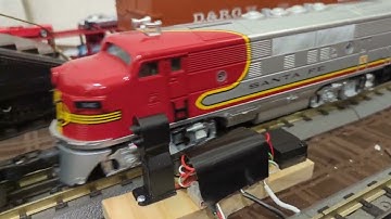 2 MTH O Scale Proto 3 engines running DCC Automated NCE mini panel control