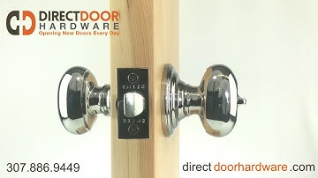 Emtek Keyed Egg Knob with Regular Rosette in Polished Chrome