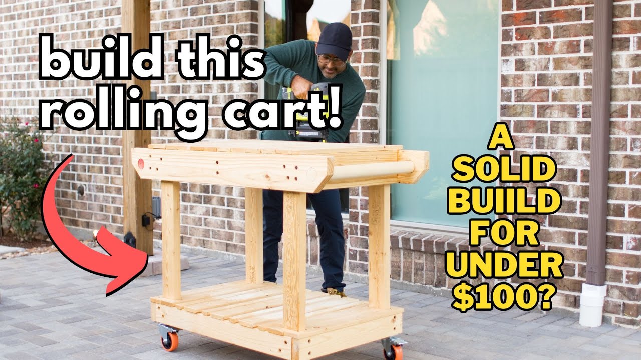 A versatile outdoor rolling cart for grilling, repotting, or tool