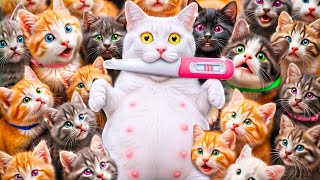 картинка: Мы спасли беременную кошку! Строим домик для бездомных котят