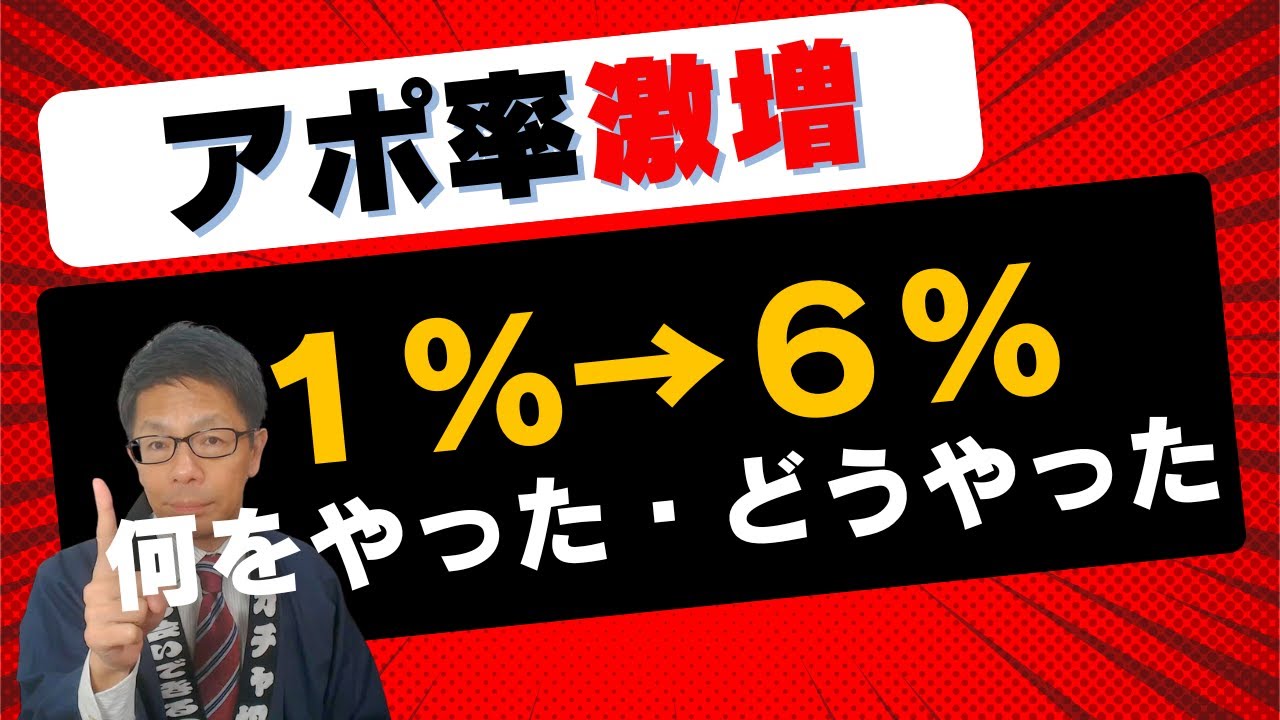 アポ率激増!1%→6%、何をやった・どうやった【テレアポテクニック】: video thumbnail