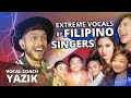 Vocal Coach YAZIK reaction to FILIPINO SINGERS BEST EXTREME VOCALS!!!