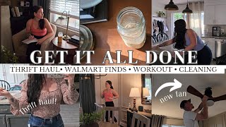 GET IT ALL DONE WITH ME VLOG | Home updates • thrift haul • cleaning • shopping.