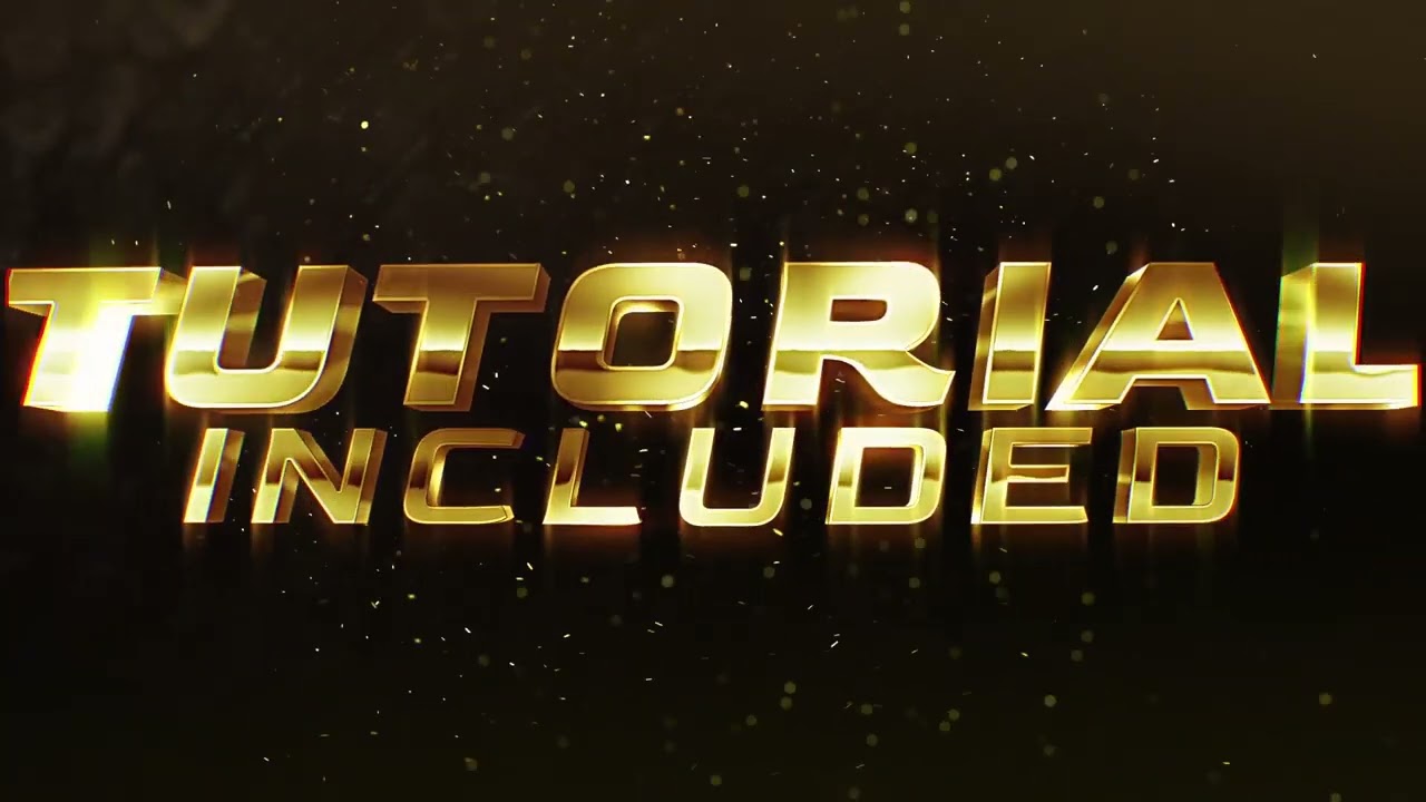 Luxury Gold Text Logo Intro for After Effects 2022 ( after effects template ) ★ AE Templates