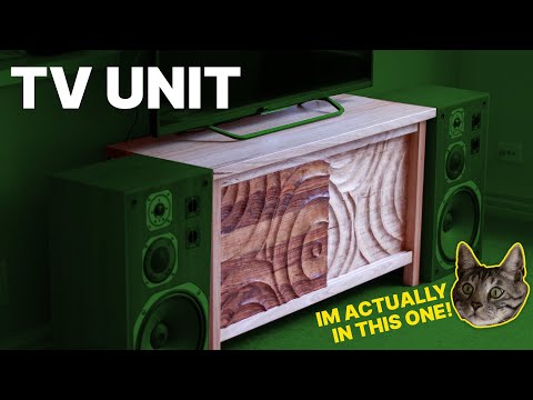 Carved TV Unit - TWK Green #3