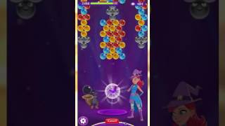 Bubble Witch 3 Saga Level 49 (Magic Beam booster example)