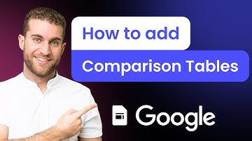 How to add Comparison Tables to Google Sites