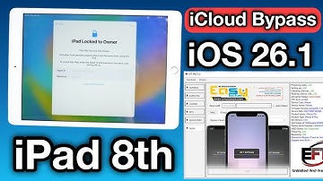 iCloud Bypass iPad 8th iOS 26.1 | All A12+ Unlock Tool 2026 |