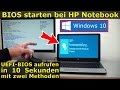 Notebook Bios aufrufen HP | Laptop Bios starten und Secure Boot deaktivieren | Bootreihenfolge