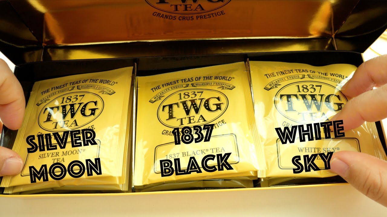 Tea Tasting_ TWG's Silver Moon(green tea), 1837 Black(black tea), White Sky(white tea)